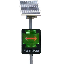 flecha led con panel solar